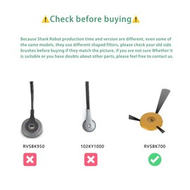 Replacement Accessories Kit for Shark Shark ION RV720 RV750 RV750C RV755 (Not Fit RV700_N, RV720_N, RV750_N)
