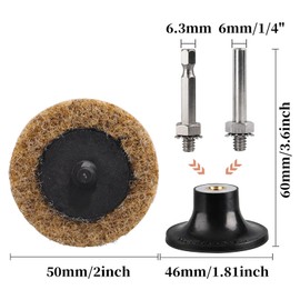 Shineboc 57 Pcs 2 Inch Sanding Disc Set,Quick Change Disc Combination,1/4 Inch Pad Holder Fits Various Grinder.Widely Used for Surface Conditioning,Striping,Polishing,Finishing and Rust Paint Removal