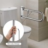29-Inch Flip-Up Stainless Safety Flip-Up Bathroom Grab Bar with Integrated
