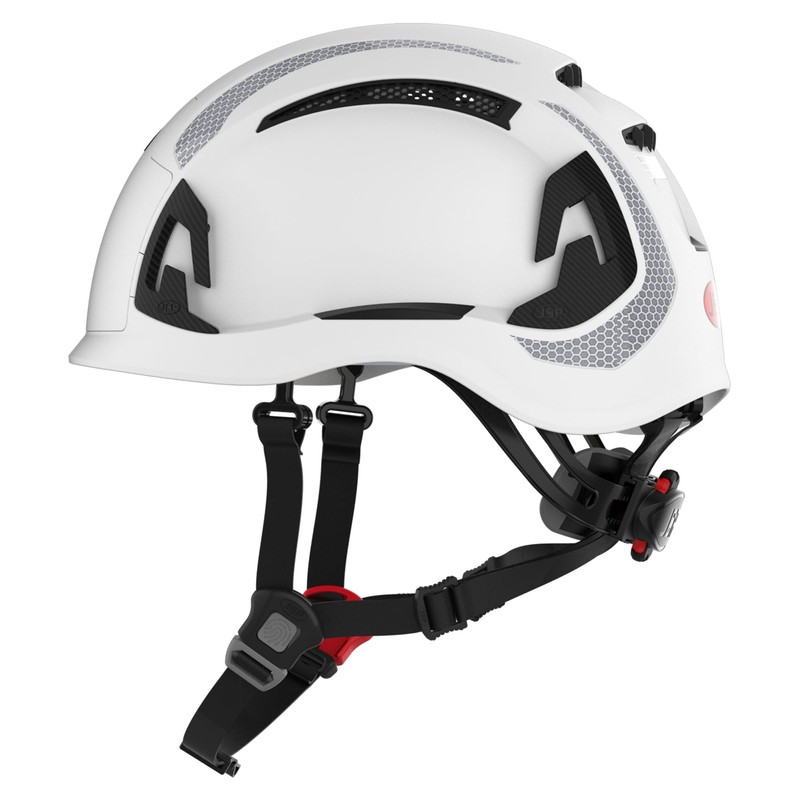 JSP EVO ALTA Dualswitch Safety Helmet Wheel Ratchet Vented White