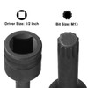 sourcing map 1/2" Drive x M13(13mm) Impact Triple Square Spline