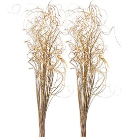 Sparkle Glitter Curly Ting Ting Branches Vase Filler for Wedding, Holiday & Home Decoration by Royal Imports, 26”, 75 Stems (Gold)
