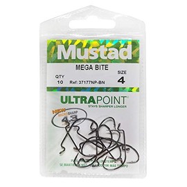Mustad - 37177NP BN, black, size 4