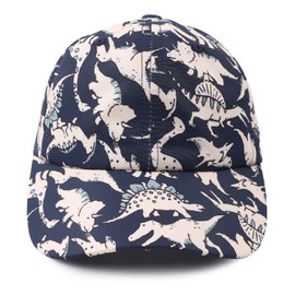 XIAOHAWANG Baby Boy Baseball Cap Dinosaur Toddler Boys Sun Hat Waterproof Quick Drying Visor Hats for Kids (Navy Printed Dinosaur)