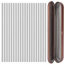 Coopay Stainless Steel Rod Pins for Blocking Board Crochet, Granny Square Tensioner Accessories - 20 Pieces Rod Pins 15 cm Long, Smooth Bar Pins for Blocking Board Crochet, Knitting and Crochet