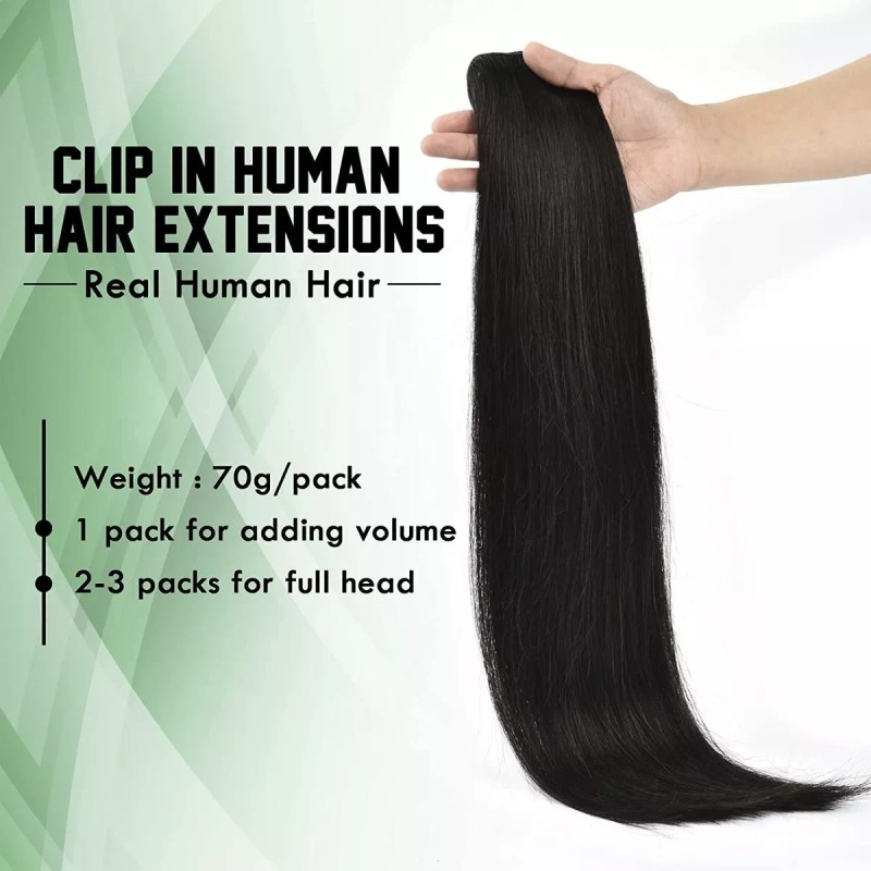 Jinyisong Extensiones Cabello 70gr 14in Natural Negro