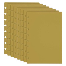 PATIKIL 4 Pair Discbound Notebook Cover, 5.75" x 8.74" Junior Size PP Disc Planner Cover for Arc Notebook Happy Planner Office Product, Dark Green