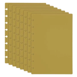 PATIKIL 4 Pair Discbound Notebook Cover, 5.75" x 8.74" Junior Size PP Disc Planner Cover for Arc Notebook Happy Planner Office Product, Dark Green