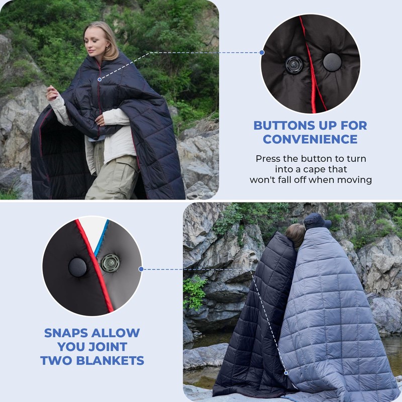 KingCamp Down Camping Blanket, Lightweight Travel Blanket for Outdoor Camping,