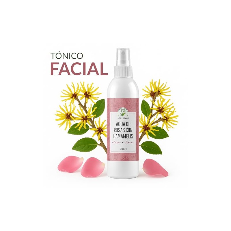 Agua De Rosas Con Hamamelis Hidratante Facial Productos Mart Mexico