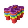 RAUVOLFIA 6 Pack Classroom Caddy Storage Basket with Handle, Plastic