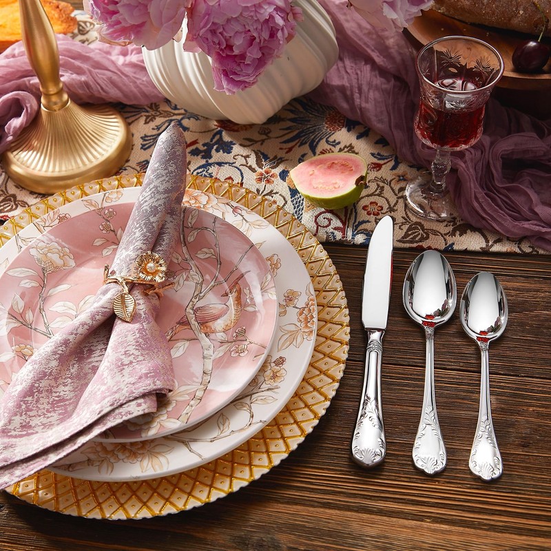 KEAWELL Premium  Regalia 20-Piece 18/10  Stainless Steel Flatware Set –