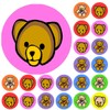 900 Colourful Teddy Bears Mini Dot 10mm Spot Reward Stickers