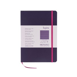 Fabriano Ispira Soft-Cover Notebook, 5.8" x 8.3", A5, Lined, Purple