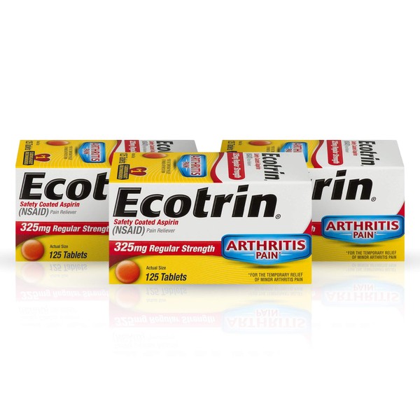 Ecotrin Asprin (125 Count (Pack of 3))