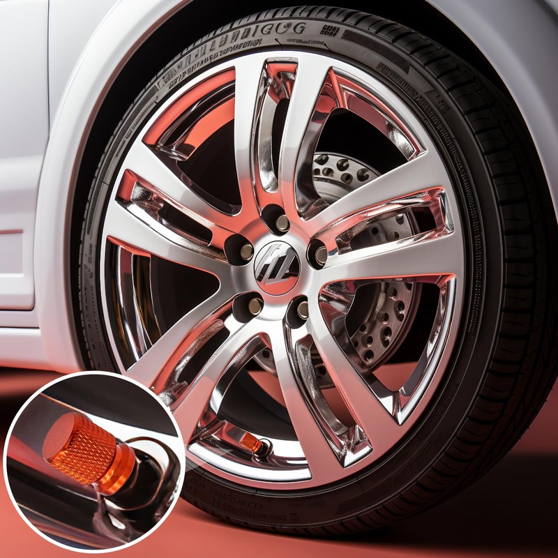 MEAJOO 4PCS Tire Valve Stem Caps, Anodized Aluminum Wheel Valve