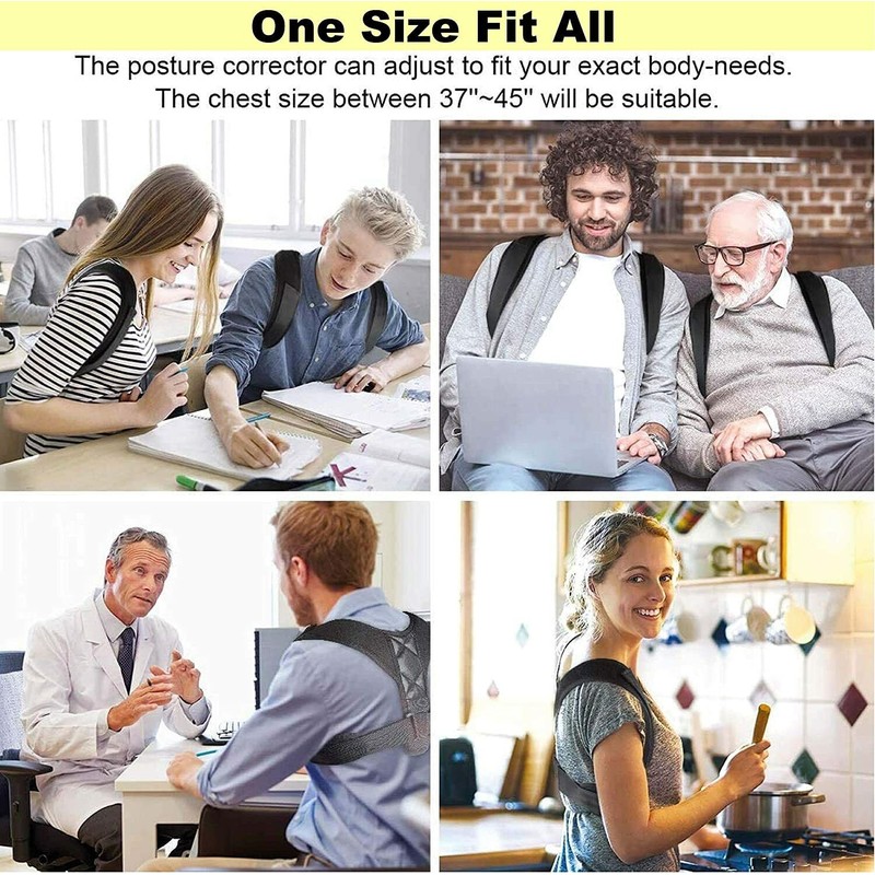 GOKSU Men & Women Back & Shoulder Support Posture and