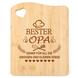 Tulolvae Opa Geschenk, Bambus Schneidebrett Geschenke für Bester Opa zum Geburtstag Weihnachten Ostern, Geburtstagsgeschenk Vatertagsgeschenke für Opa Von Enkel