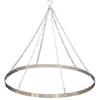 Silver Metallic Ceiling Drapes Hanging Kit 24 Inches Hoop Metal
