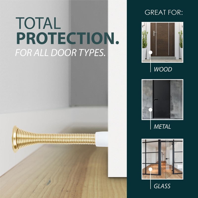 Mega Handles Iron Spring Door Stopper - Flexible Rustproof Heavy