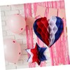 iplusmile 4pcs Independence Day Honeycomb Ornaments Patriotic Decorations for July