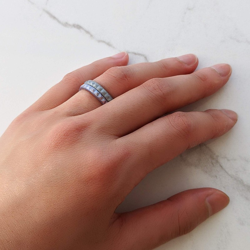 Knot Theory - Anillo de silicona para mujer, diseño de