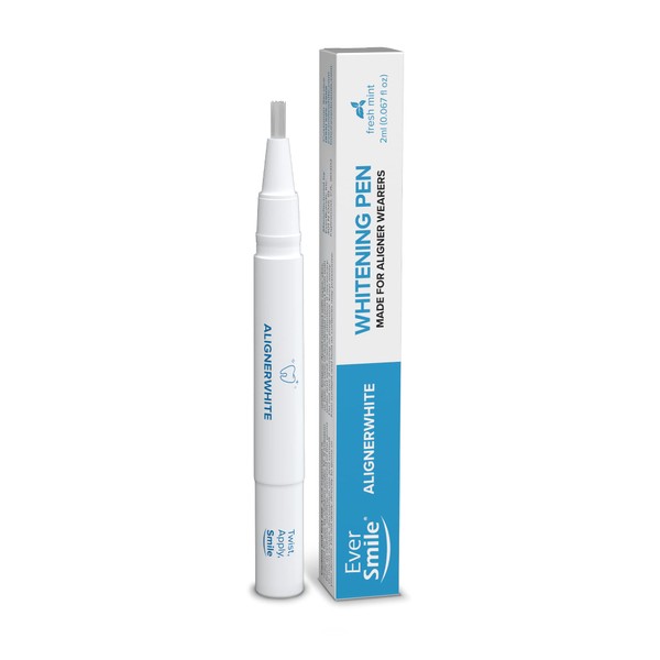 EverSmile AlignerWhite Teeth Whitening Pen | for Clear Aligners and Retainers, Aligner Whitener, Gel Whitening Pen in Fresh Mint. Twist, Apply and Smile!