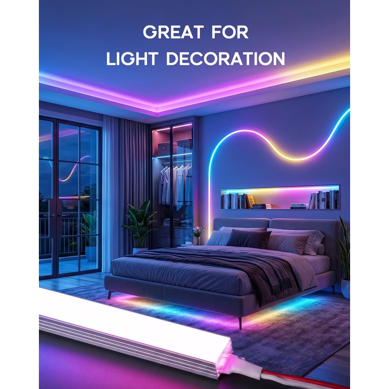 VOEWT 20Pack 3.3FT/1M LED Aluminum Channel U Shape with Milky