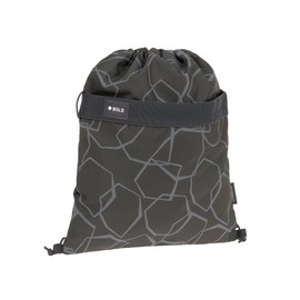 LÄSSIG Children's Gym Bag Sports Bag with Backpack Function/School String Bag Bold, gray, Gym bag