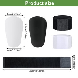 Naapesi 2 Pair Mini Football Shin Pads and Shin Fixed Straps, Mini Shin Guard, Football Training Protector, Soccer Shin Guard Strap, Tiny Shin Protection, Football Shin Guards with Ghin Pad Sleeves