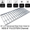 MASSLUNT Galvanized Steel Drain Grate 20x8 in for NDS 8"