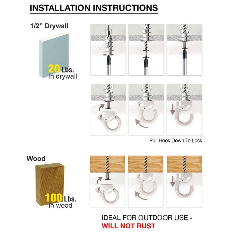 Hangman Products Elephant Hook Ceiling Hanger - (Bronze) Pack of