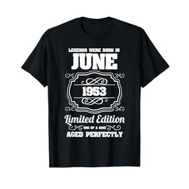 Legends born in June 1953 68th Birthday T-Shirt