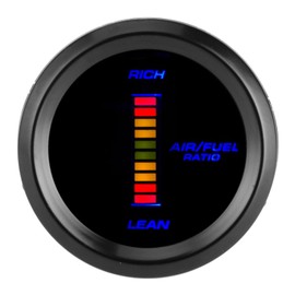 Universal Air Fuel Ratio Gauge Blue LED Indicator Meter 52mm Dia Auto Instrument