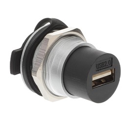 OSALADI USB Pass Through Connector Industrial Flush Mount Charging Premium Scratch-Resistant USB Coupler for Panel Mount Applications