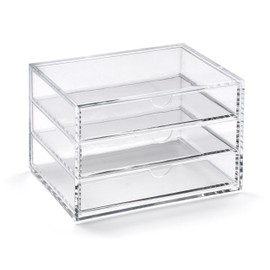 Osco Clear Acrylic Container with 3 Drawers, clear m