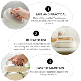 IWOWHERO 1 Set Absorbent Cleaning Sponge Brush for Bathroom and Kitchen Soft Honeycomb Design Durable and Easy to Clean for Household and Car Use