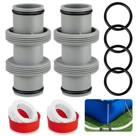 Pool hose 38 mm connector, pool connection set 38 mm, pool hose adapter, hose connector 38 mm, pool hose connector 38 mm, for Intex Bestway Coleman, for pool hose connector extension.