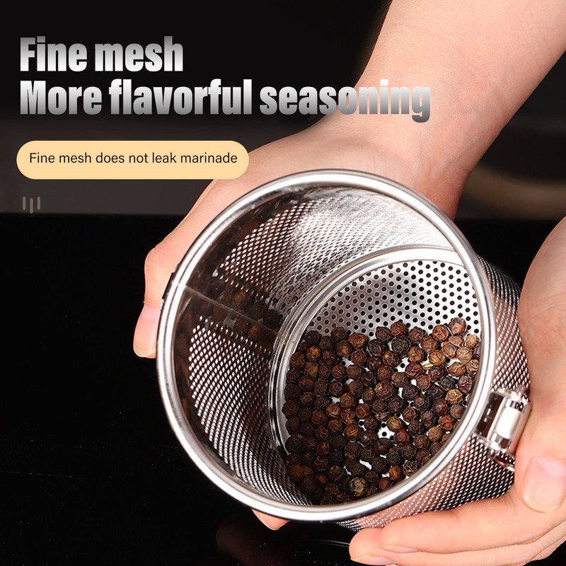 Stainless Steel Seasoning Bag, Filter Seasoning Strainer with an Extended