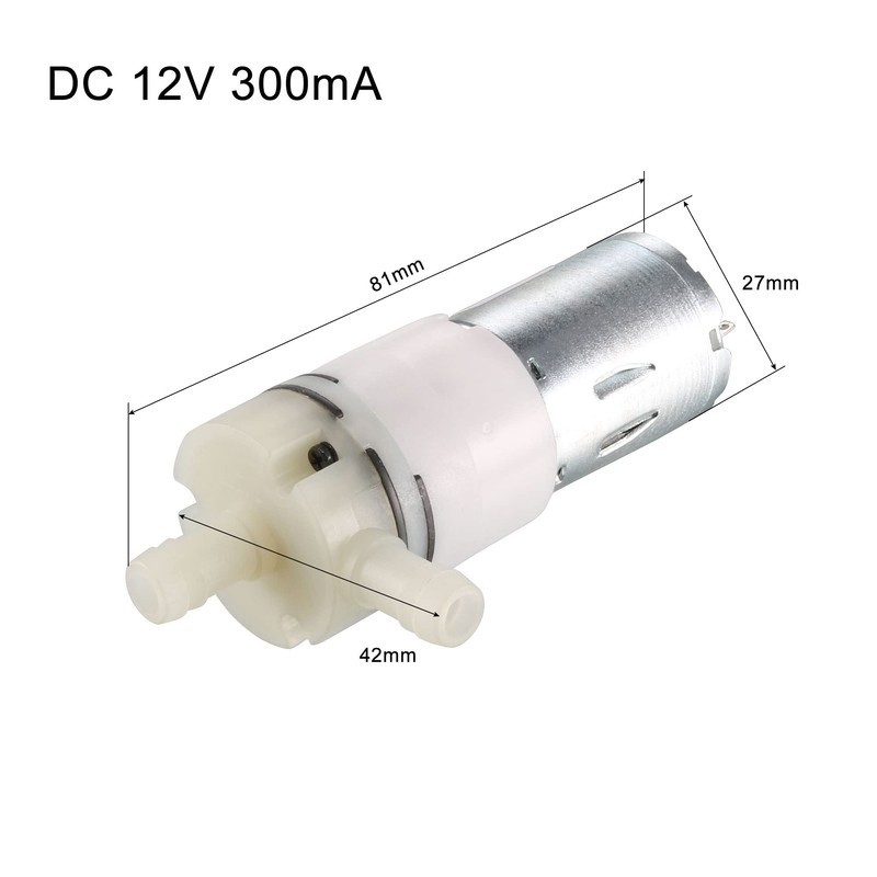 uxcell DC 12V 300mA 1300ml Water Flow Self Priming Diaphragm
