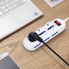 Aigostar Mehrfachsteckdose， Mehrzweck-9-fach-Steckdosenleiste， 250 V/3680 W. 3 m Kabel. Weiß.Italienisch