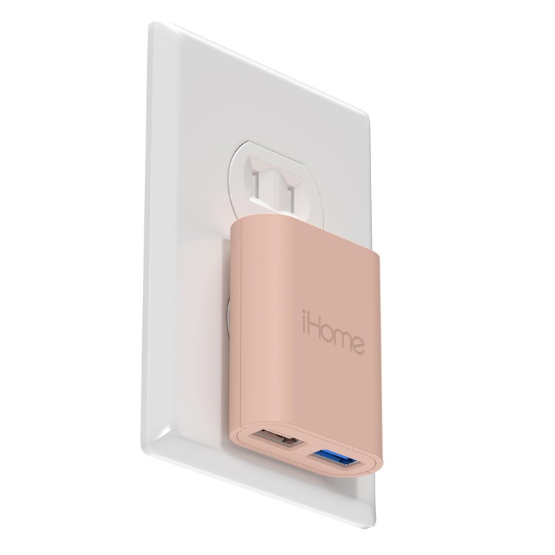 Cargador de Pared USB iHome de 2 Puertos: Cargador USB