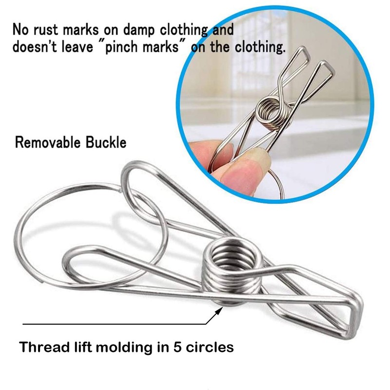 CenYouful Stainless Steel Round Hanging Drying Rack with 20 Clips