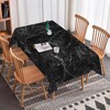 SIEDYCV Natural Black Grey Marble Tablecloth, 52x70 Inch Abstract Modern