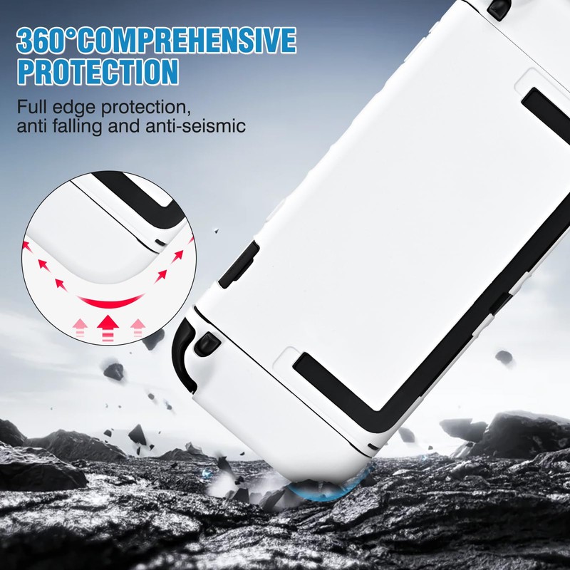 DLseego Protective Cover for Switch 2 Console,Anti Scratch Sturdy Dockable