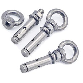 DTShow 3PCS Expansion Bolt，M8 x 70mm Anchor Bolt 304 Stainless Steel Expansion Anchor Bolts Extension Bolt Eye Bolt Eyebolt Expansion Screw