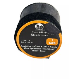 Unbranded Wired Ribbon~Black Velvet~Sequin~