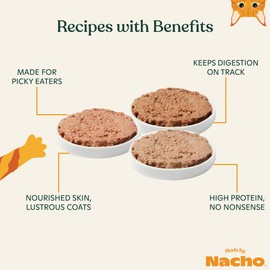 Made by Nacho Premium Wet Cat Food Grain-Free Pate Cans, 12 Pack, (Chicken, Salmon, and Turkey) (Pate Variety Pack, 5.5 Ounce), Limited Ingredients