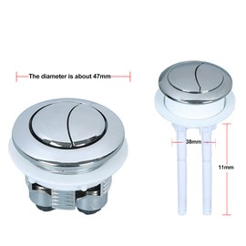 THETAG Toilet Dual Flush Push Button, 2 Pack Toilet Button Flushing Round Head Toilet Flush Button Replacement Accessories for Bathroom Toilet Water Tank Repair