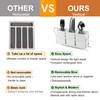 KAQAHIDO Utensil Caddy with Drain Holes, Cutlery Organizer for Kitchen